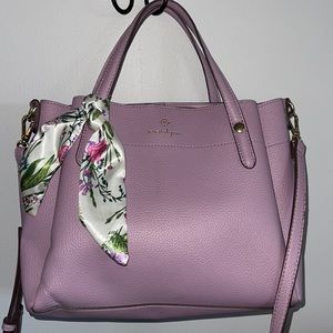 Nanette Lepore lavender purse with scarf